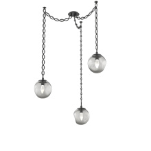 Hammerton SNB0066-03-MB-GS-CH2-L3 - Aster LED Multi Light Pendant Multi Port Canopy Matte Black