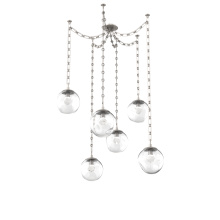 Hammerton SNB0066-06-BS-ZC-CH3-L1 - Aster LED Multi Light Pendant Multi Port Canopy Beige Silver