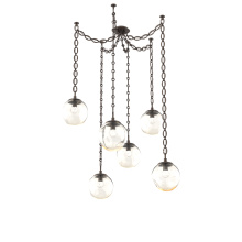 Hammerton SNB0066-06-FB-FA-CH2-L3 - Aster LED Multi Light Pendant Multi Port Canopy Flat Bronze