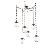 Hammerton SNB0066-06-FB-FC-CH1-L1 - Aster LED Multi Light Pendant Multi Port Canopy Flat Bronze