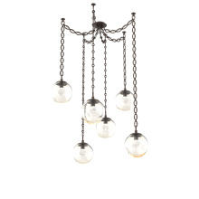Hammerton SNB0066-06-FB-ZA-CH2-L3 - Aster LED Multi Light Pendant Multi Port Canopy Flat Bronze