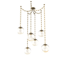 Hammerton SNB0066-06-GB-ZA-CH3-L3 - Aster LED Multi Light Pendant Multi Port Canopy Gilded Brass