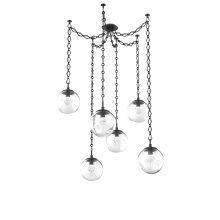 Hammerton SNB0066-06-MB-ZC-CH1-L3 - Aster LED Multi Light Pendant Multi Port Canopy Matte Black