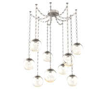 Hammerton SNB0066-09-BS-FA-CH1-L3 - Aster LED Multi Light Pendant Multi Port Canopy Beige Silver