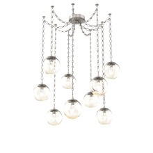 Hammerton SNB0066-09-BS-GA-CH1-L1 - Aster LED Multi Light Pendant Multi Port Canopy Beige Silver