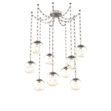 Hammerton SNB0066-09-BS-GA-CH3-L1 - Aster LED Multi Light Pendant Multi Port Canopy Beige Silver