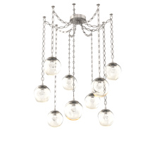 Hammerton SNB0066-09-BS-ZA-CH2-L1 - Aster LED Multi Light Pendant Multi Port Canopy Beige Silver