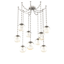 Hammerton SNB0066-09-BS-ZA-CH3-L1 - Aster LED Multi Light Pendant Multi Port Canopy Beige Silver