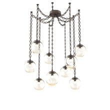 Hammerton SNB0066-09-FB-FA-CH2-L1 - Aster LED Multi Light Pendant Multi Port Canopy Flat Bronze