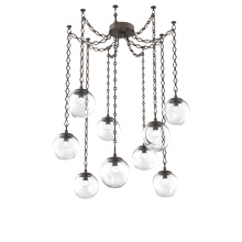 Hammerton SNB0066-09-FB-FC-CH1-L3 - Aster LED Multi Light Pendant Multi Port Canopy Flat Bronze