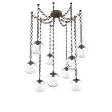 Hammerton SNB0066-09-FB-FC-CH2-L3 - Aster LED Multi Light Pendant Multi Port Canopy Flat Bronze