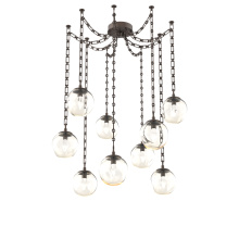 Hammerton SNB0066-09-FB-GA-CH3-L1 - Aster LED Multi Light Pendant Multi Port Canopy Flat Bronze