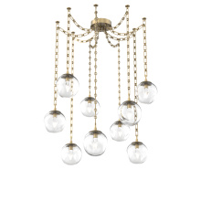 Hammerton SNB0066-09-GB-GC-CH3-L1 - Aster LED Multi Light Pendant Multi Port Canopy Gilded Brass