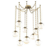 Hammerton SNB0066-09-GB-ZA-CH2-L1 - Aster LED Multi Light Pendant Multi Port Canopy Gilded Brass