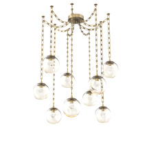 Hammerton SNB0066-09-GB-ZA-CH3-L1 - Aster LED Multi Light Pendant Multi Port Canopy Gilded Brass