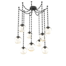 Hammerton SNB0066-09-MB-FA-CH3-L3 - Aster LED Multi Light Pendant Multi Port Canopy Matte Black