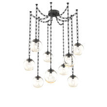 Hammerton SNB0066-09-MB-GA-CH3-L1 - Aster LED Multi Light Pendant Multi Port Canopy Matte Black