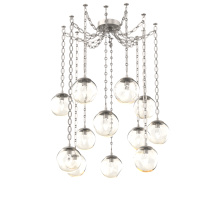 Hammerton SNB0066-12-BS-GA-CH2-L1 - Aster LED Multi Light Pendant Multi Port Canopy Beige Silver