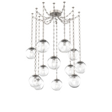 Hammerton SNB0066-12-BS-GC-CH1-L1 - Aster LED Multi Light Pendant Multi Port Canopy Beige Silver