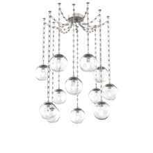 Hammerton SNB0066-12-BS-GC-CH3-L3 - Aster LED Multi Light Pendant Multi Port Canopy Beige Silver