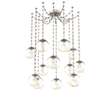 Hammerton SNB0066-12-BS-ZA-CH3-L3 - Aster LED Multi Light Pendant Multi Port Canopy Beige Silver