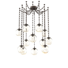 Hammerton SNB0066-12-FB-FA-CH3-L3 - Aster LED Multi Light Pendant Multi Port Canopy Flat Bronze