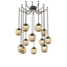 Hammerton SNB0066-12-FB-FB-CH1-L1 - Aster LED Multi Light Pendant Multi Port Canopy Flat Bronze
