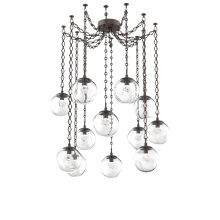 Hammerton SNB0066-12-FB-ZC-CH1-L1 - Aster LED Multi Light Pendant Multi Port Canopy Flat Bronze