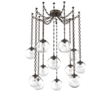 Hammerton SNB0066-12-FB-ZC-CH2-L3 - Aster LED Multi Light Pendant Multi Port Canopy Flat Bronze