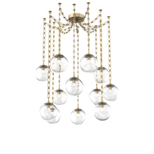 Hammerton SNB0066-12-GB-FC-CH3-L3 - Aster LED Multi Light Pendant Multi Port Canopy Gilded Brass