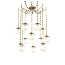 Hammerton SNB0066-12-GB-GA-CH3-L1 - Aster LED Multi Light Pendant Multi Port Canopy Gilded Brass