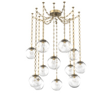 Hammerton SNB0066-12-GB-ZC-CH1-L1 - Aster LED Multi Light Pendant Multi Port Canopy Gilded Brass