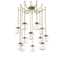 Hammerton SNB0066-12-GB-ZC-CH3-L3 - Aster LED Multi Light Pendant Multi Port Canopy Gilded Brass