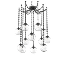 Hammerton SNB0066-12-MB-FC-CH2-L1 - Aster LED Multi Light Pendant Multi Port Canopy Matte Black