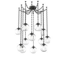 Hammerton SNB0066-12-MB-GC-CH1-L1 - Aster LED Multi Light Pendant Multi Port Canopy Matte Black