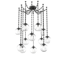 Hammerton SNB0066-12-MB-GC-CH3-L3 - Aster LED Multi Light Pendant Multi Port Canopy Matte Black