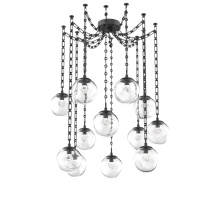 Hammerton SNB0066-12-MB-ZC-CH3-L3 - Aster LED Multi Light Pendant Multi Port Canopy Matte Black