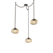 Hammerton SNB0068-03-FB-FB-CH1-L1 - Nova LED Multi Light Pendant Flat Bronze