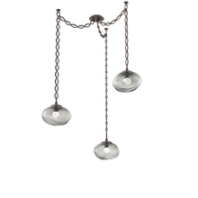 Hammerton SNB0068-03-FB-FS-CH2-L3 - Nova LED Multi Light Pendant Flat Bronze