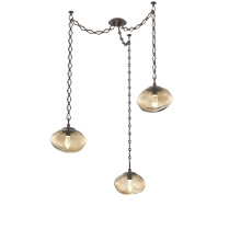 Hammerton SNB0068-03-FB-GB-CH1-L1 - Nova LED Multi Light Pendant Flat Bronze