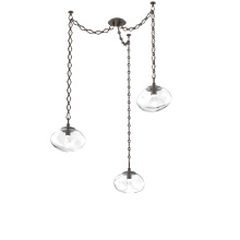 Hammerton SNB0068-03-FB-GC-CH1-L3 - Nova LED Multi Light Pendant Flat Bronze