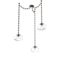 Hammerton SNB0068-03-FB-GC-CH3-L1 - Nova LED Multi Light Pendant Flat Bronze