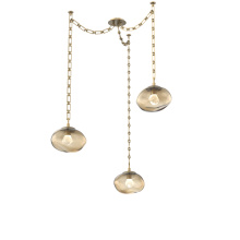 Hammerton SNB0068-03-GB-ZB-CH3-L3 - Nova LED Multi Light Pendant Gilded Brass