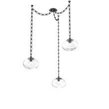 Hammerton SNB0068-03-MB-FC-CH3-L1 - Nova Round 3pc Swag Multi-Pendant Chain (LED)