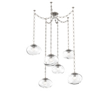Hammerton SNB0068-06-BS-FC-CH1-L1 - Nova LED Multi Light Pendant Beige Silver