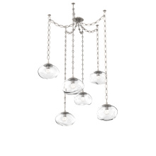 Hammerton SNB0068-06-BS-FC-CH2-L1 - Nova LED Multi Light Pendant Beige Silver