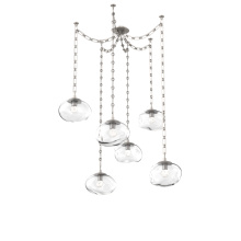 Hammerton SNB0068-06-BS-FC-CH3-L1 - Nova LED Multi Light Pendant Beige Silver