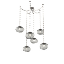 Hammerton SNB0068-06-BS-FS-CH1-L3 - Nova LED Multi Light Pendant Beige Silver