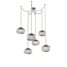 Hammerton SNB0068-06-BS-FS-CH2-L3 - Nova LED Multi Light Pendant Beige Silver
