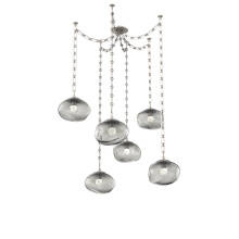 Hammerton SNB0068-06-BS-FS-CH3-L1 - Nova LED Multi Light Pendant Beige Silver